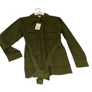 Long Sleeve Lightweight Utility‎ Jacket, Olive